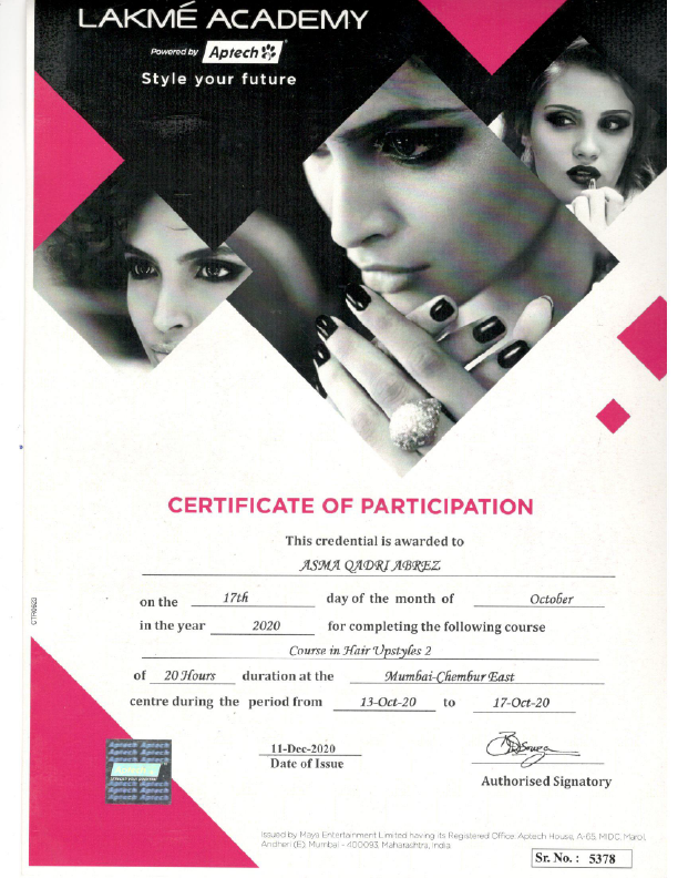 Airbrush Makeup Certificate